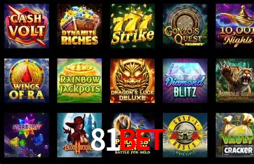 Tabela RTP dos jogos de cassino da 81bet